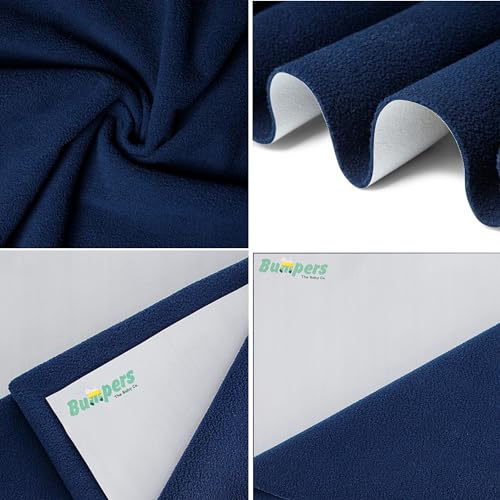 Image of Bumpers Waterproof Quick Dry Sheet for Baby|Bed Pad Extra Absorbent Washable Matress Protector|Baby Bed Protector Sheet for Toddler Children & Adult Double Bed, King Size (XXL, 260x200cm, Dark Blue)