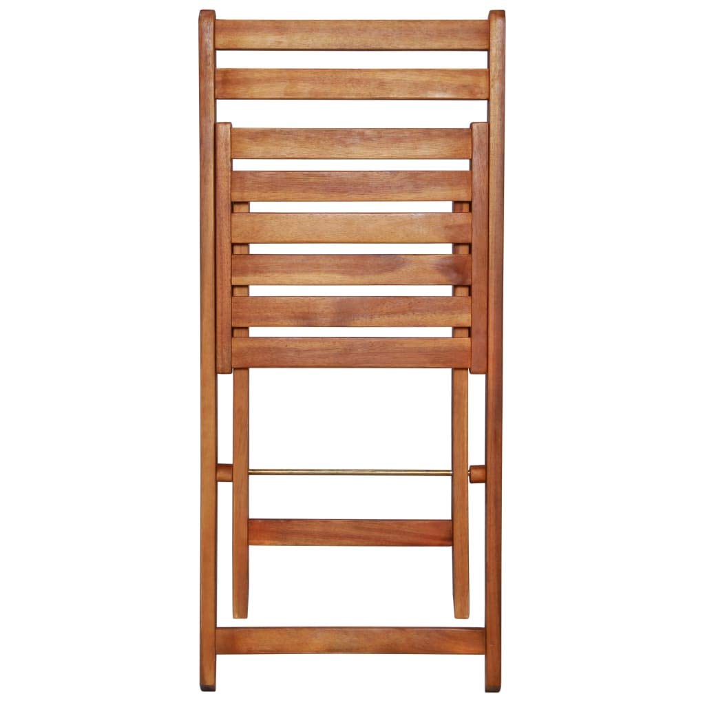 vidaXL Acacia Conjunto Jardín Plegable Madera Set Mesa 2 Sillas Muebles Patio