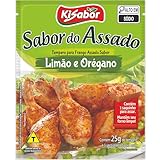 Kisabor tempero sabor do assado limão e orégano kisabor 25 gramas