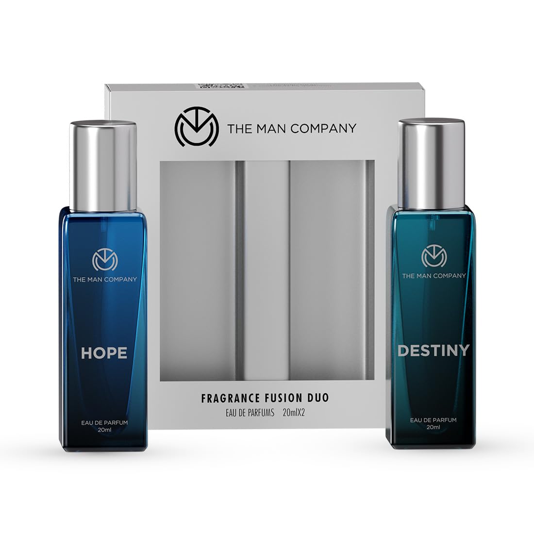 The Man Company Fragrance Fusion Duo, Hope and Destiny Perfume Gift Set | Eau De Parfum Set, 20ml x 2 | Gift for Man | Long-Lasting EDP | Premium Perfume for Man| Valentine fragrance gift set For Him |