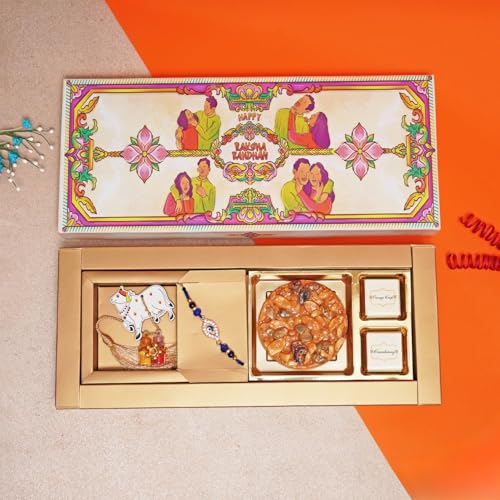 Image of Velvet Fine Chocolates Rakhi Joyous Box, Assorted, Pack of 1