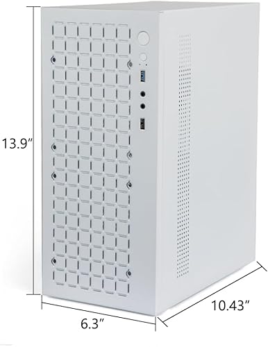 Carcasa para PC Micro ATX de alto flujo de aire, compatible con MATX, Mini, ITX, con USB 3.0, compatibilidad con disco duro de 3.5 pulgadas, ideal para juegos (blanco) - imagen 2