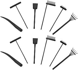 Tofficu 2 Sets Zen Rake Mini Zen Garden Kit Meditation Sand Zen Garden Tools Fidget Toy Zen Garden Accessory Feng Shui DIY Rock Zen Kit for Father Mother Gifts