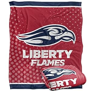 Liberty University Flames Blanket, 50″x60″, Logo Dots, Silky Touch Super Soft Throw