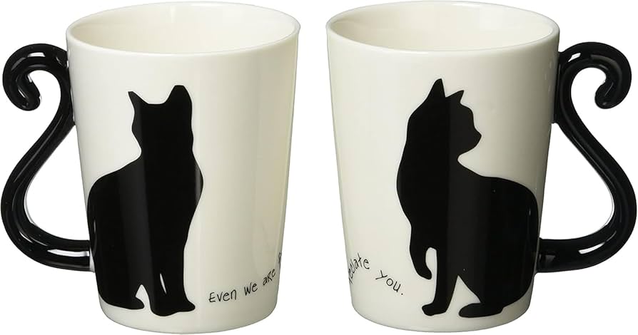 Amazon.co.jp: アルタ Artha マグカップ ツインマグ 黒猫 シンプル