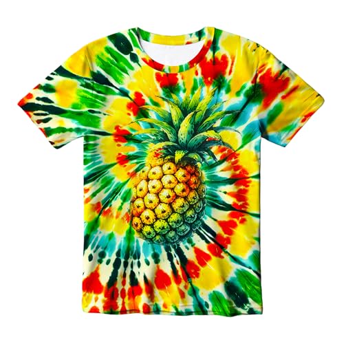 Image of Kids Tie Dye T-Shirt, Children Tie Dye Short Sleeve Tee Shirt for Kids