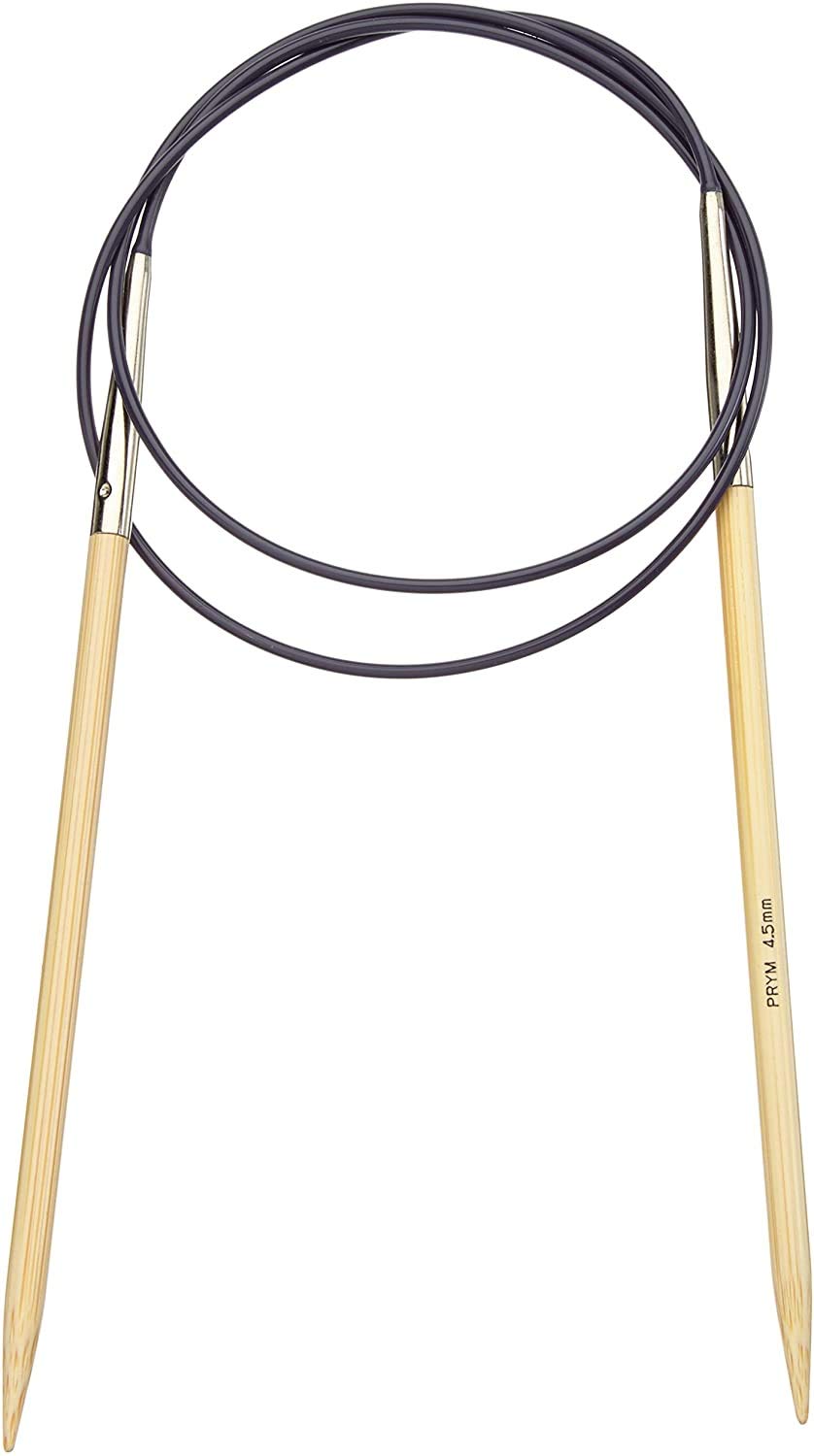 Prym 80 cm x 4.50 mm Circular Knitting Pins, Bamboo