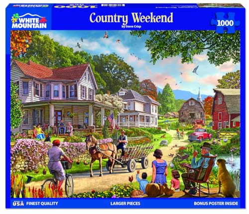 White Mountain Rompecabezas de 1000 Piezas Escénico Rural, Country Weekend | Piezas Grandes, Regalo para Adultos y Familia, 24"x30" en, Paisaje miniatura 2