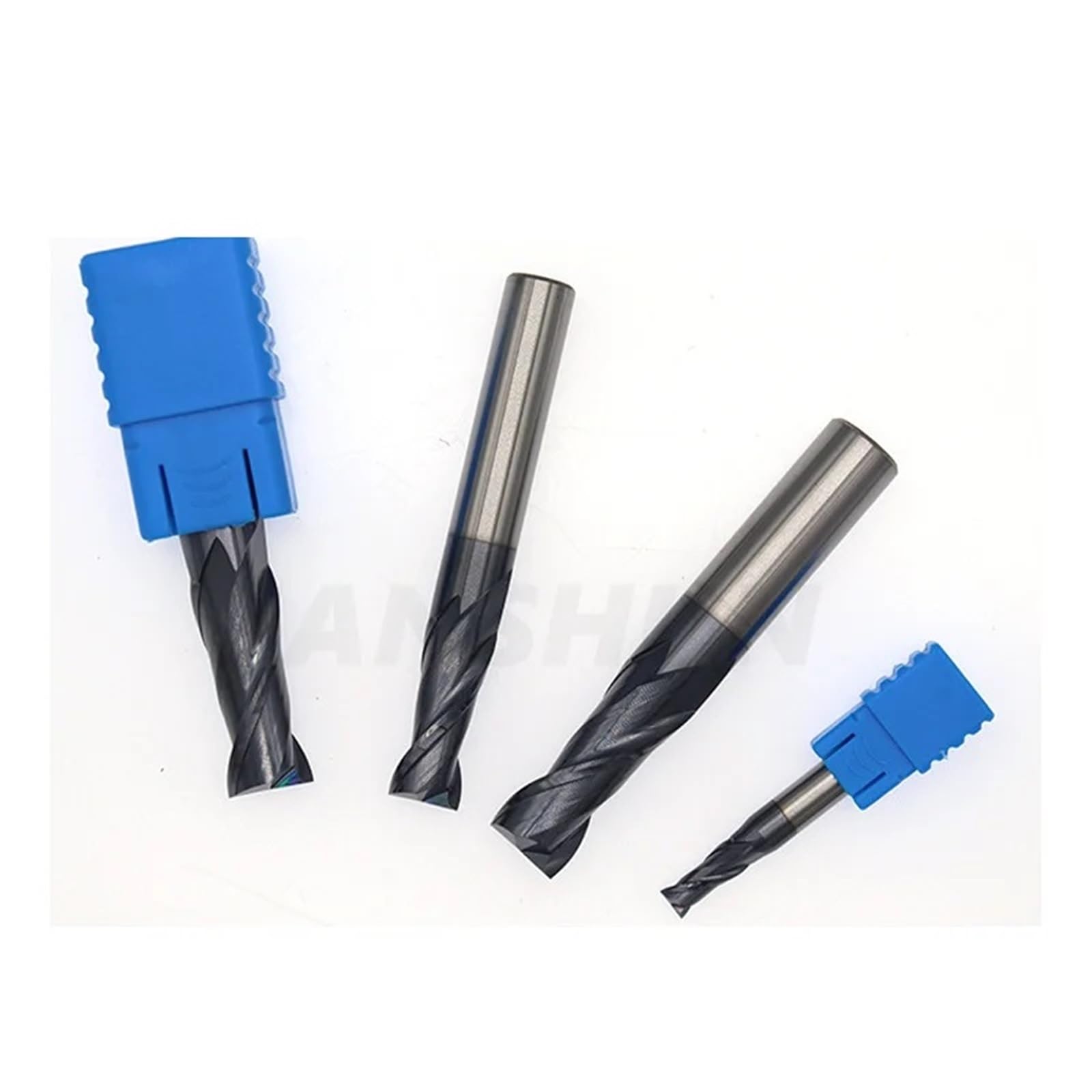 Fresa de aleación, Fresas de extremo carburo HRC50 2 hojas acero tungsteno chavetero aleación dura extendida varios tamaños 1 Uds(16x40x16Dx100)