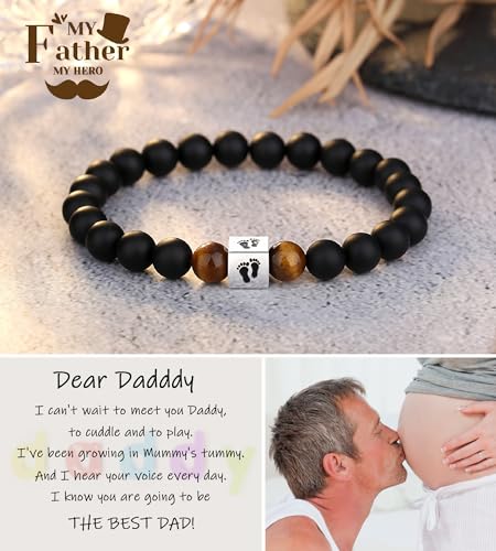 TONY & SANDY First Time Dad Gifts, Daddy to be Bracelet, New Dad Gifts for Men on Father's Birthday Christmas2