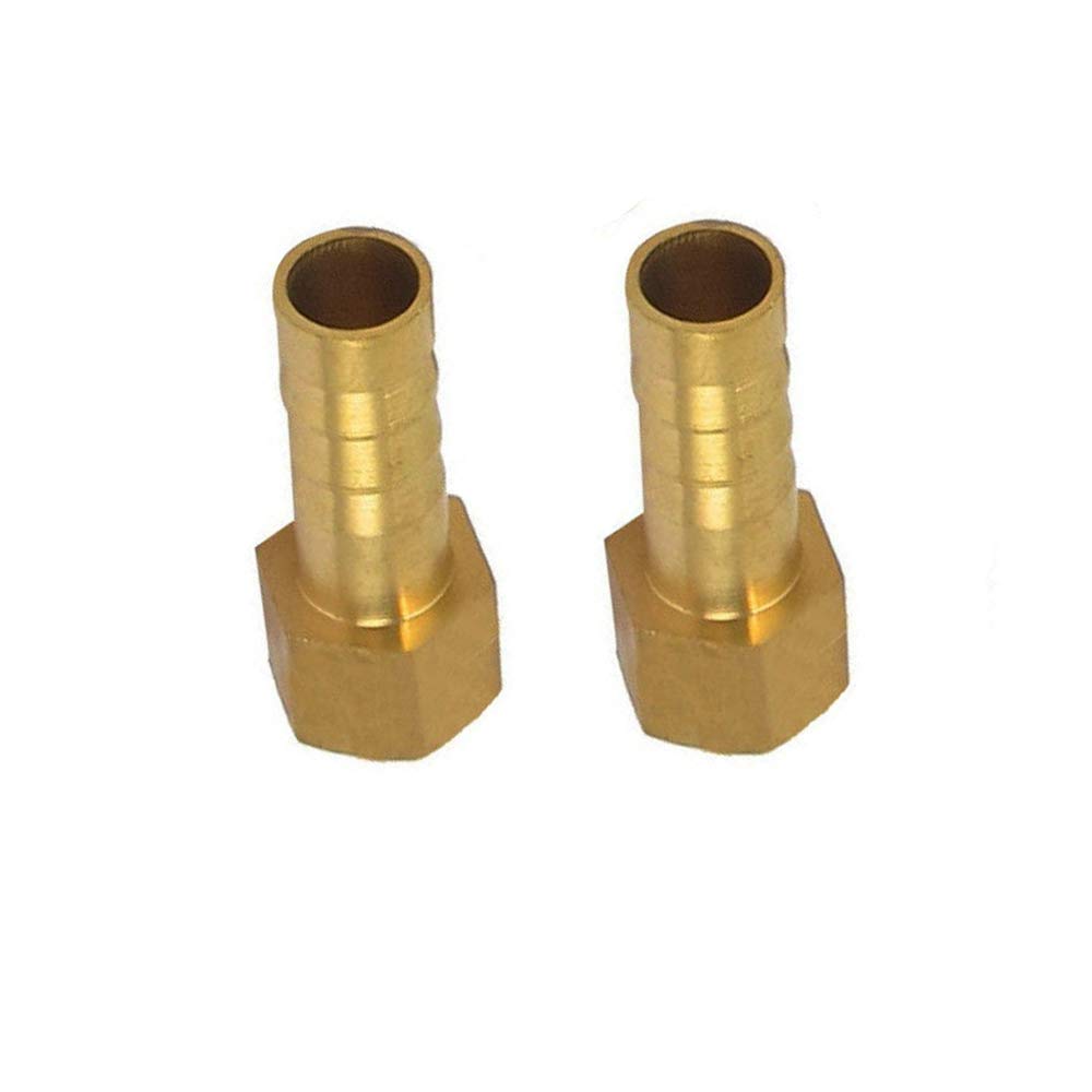 2 Raccordi A Spina In Ottone Da 10 Mm (3/8") – Con Filettatura Maschio 1/4" BSP, Per Tubo In Gomma O Plastica, Per Aria, Acqua, Olio, Combustibile, Gas