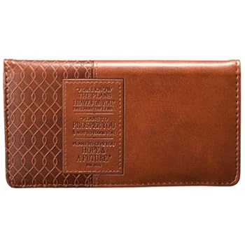 Misc. Brown Checkbook Cover Plans Jer 29:11 Book
