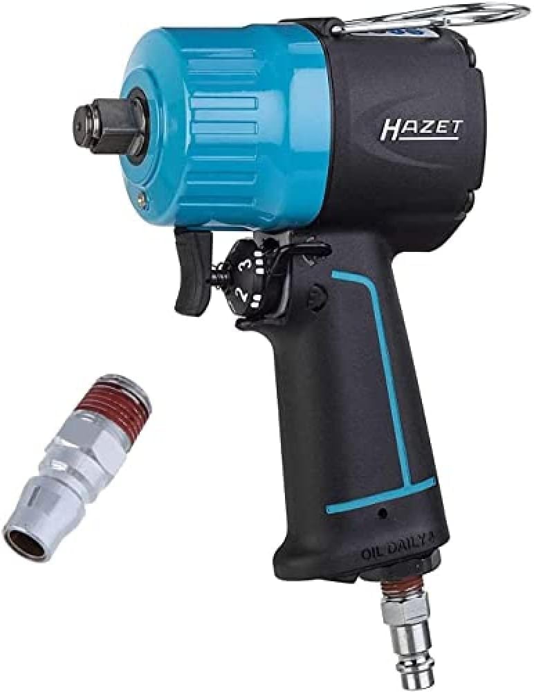 HAZET Druckluft-Schlagschrauber 9012MT I Max. Lösemoment: 1400 Nm, Vierkant 12,5 mm (1/2 Zoll), Betriebsdruck: 6,3 Bar I Hochleistungs-Doppelhammer-Schlagwerk für einfache Bedienung