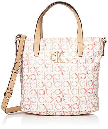 Calvin Klein Lina Nylon Mini Tote, Cherub White Multi Painted Linear