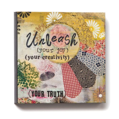 Demdaco Kelly Rae Roberts Unleash Your Joy and Creativity Wall Art, 6-Inch