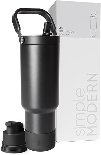 Miniatura 33 de Simple Modern Trek Pivot | Vaso con tapa abatible y popote de 30oz con asa | Botella de agua y bota | Popotes y tapas de chupito intercambiables |