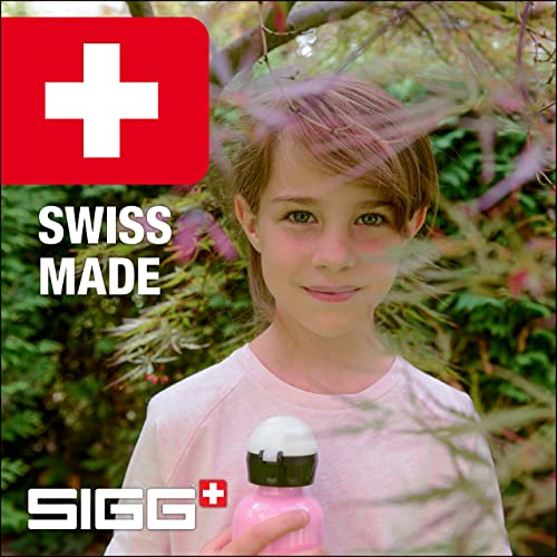 Sigg - Alu Trinkflasche Kinder - KBT Nixie - Auslaufsicher & Bruchsicher - Federleicht - BPA-frei - Klimaneutral Zertifiziert - Sport & Schule - Weissgrün & Rosa - 0,4L