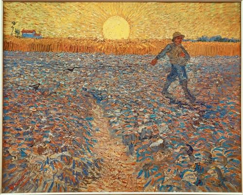 Toile Semeur au soleil couchant Van Gogh 60x90cm pour salon