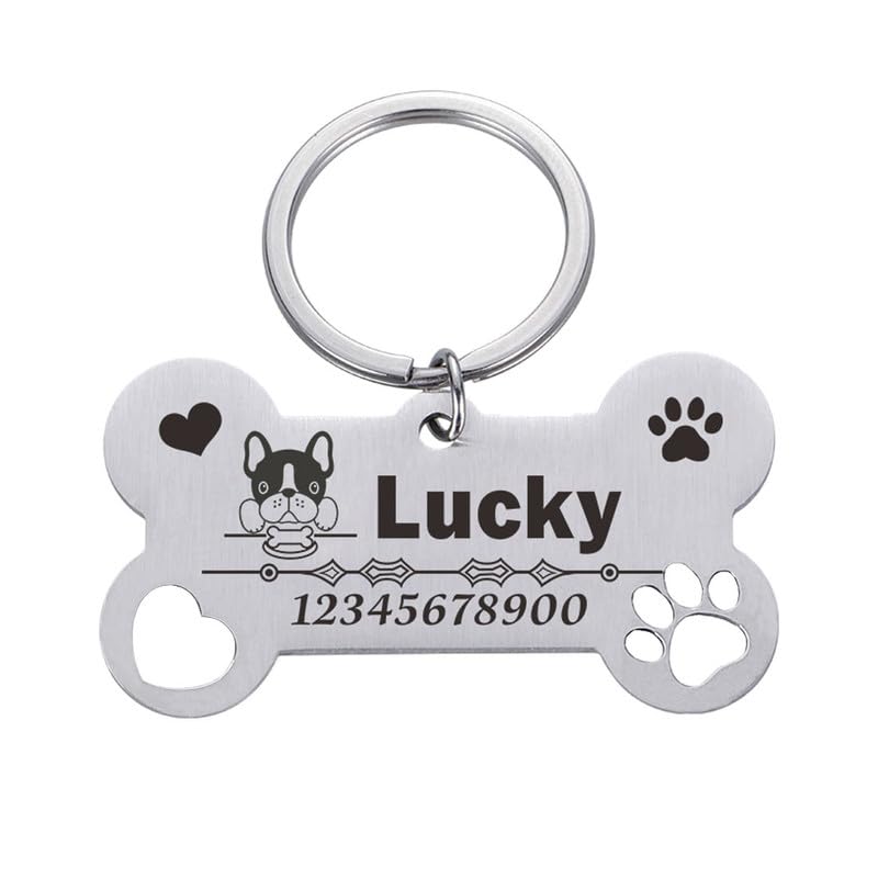 M Men Style Engraving Custom Engraved Stainless Steel Bone Paw Heart Pet ID Tags - Personalized Front and Back Identification, for Large or Small Cats and Dogs, Rectangle, Regular (B0CR6W75B5) Amazon Price History, Amazon Price Tracker