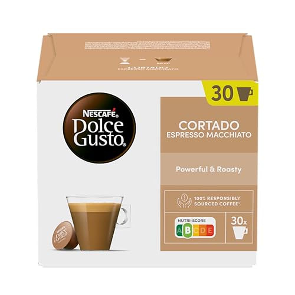 NESCAFÉ Dolce Gusto Cortado - Cápsulas de Café, 90 Cápsulas (3 x 30) - Notas a almendra tostada - Originales para cafeteras Dolce Gusto — view 3