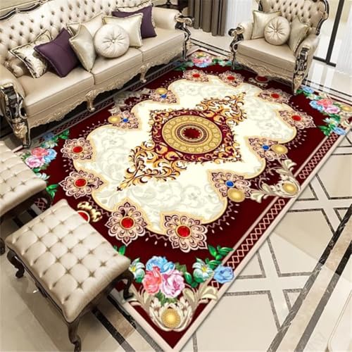 Tapis chambre bébé garçon polyvalent et grand modèle rouge - 2