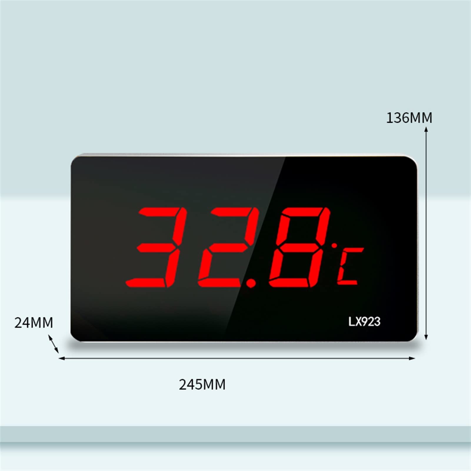 Termometro con Piscina con PORTATO Display e termometro sonda Impermeabile for Il misuratore di Temperatura Esterna del Serbatoio del Pesce dell'Acqua per Giardini (Color : LX923B)