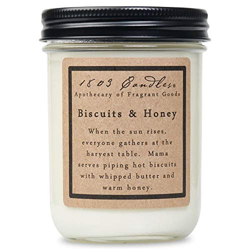 1803 Candles - 14 oz. Jar Soy Candles - (Biscuits