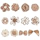 CRAFTYMELODY 36 Stück 12 Stile Sackleinen n Set Natürliches Leinen Handgefertigt Rustikale n Gemischte Farben Sackleinen Schleifen Bänder Jute Schnur Verzierungen