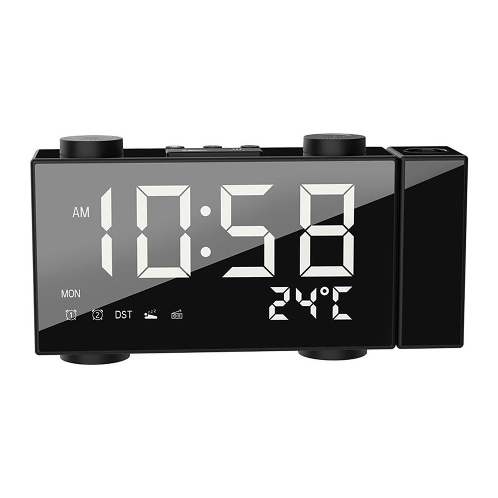 Reloj despertador digital LED radio FM termómetro proyección inteligente