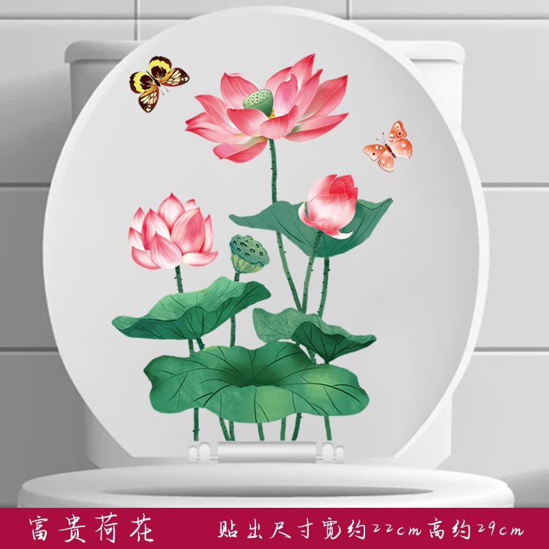 Stickers WC Déco Avec Chats - Lot De 5 Autocollants PVC 25x30 Cm, Amovibles - Pour Salle De Bain, Carrelage, Miroir