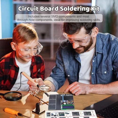MiOYOOW DIY LCD Mini Parking Lot Simulation Kit with 2 Mini Cars and Car Driving Simulation Kit with Gear Shifting, Lights & LCD Display, STEM Electronics Soldering Project for School Learning image 5