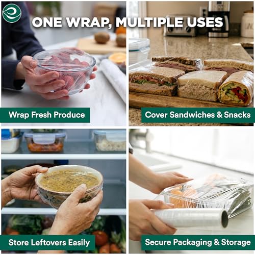 Image of ECO SOUL Cling Wrap, 30cm x 30m Biodegradable Food Wrap Roll