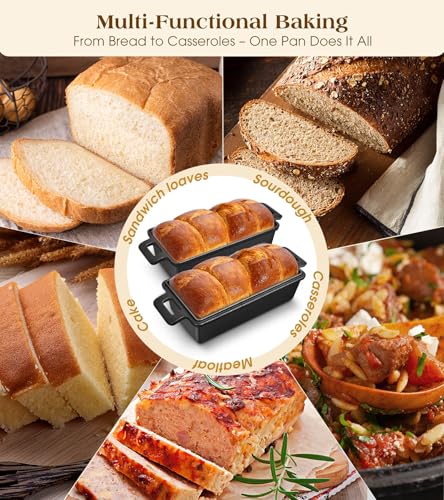 Cast Iron Loaf Pan With Lid, 9×5 in – 2‑in‑1 Heavy‑Duty & Oven‑Safe Loaf Pan for Sourdough & Homemade Bread - Image 5