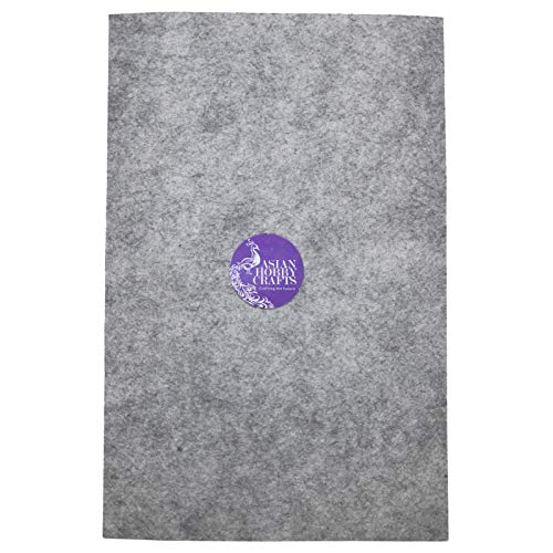 Image of Asian Hobby Crafts A4 Grey Felt Fabric Sheets for Flower Making & DIY Craft Projects, Scrapbooking, Sewing Dolls, Embroidery & Patchwork, School Projects, Kids Art & Craft Supplies, Home Decorations - Set of 10 Pcs