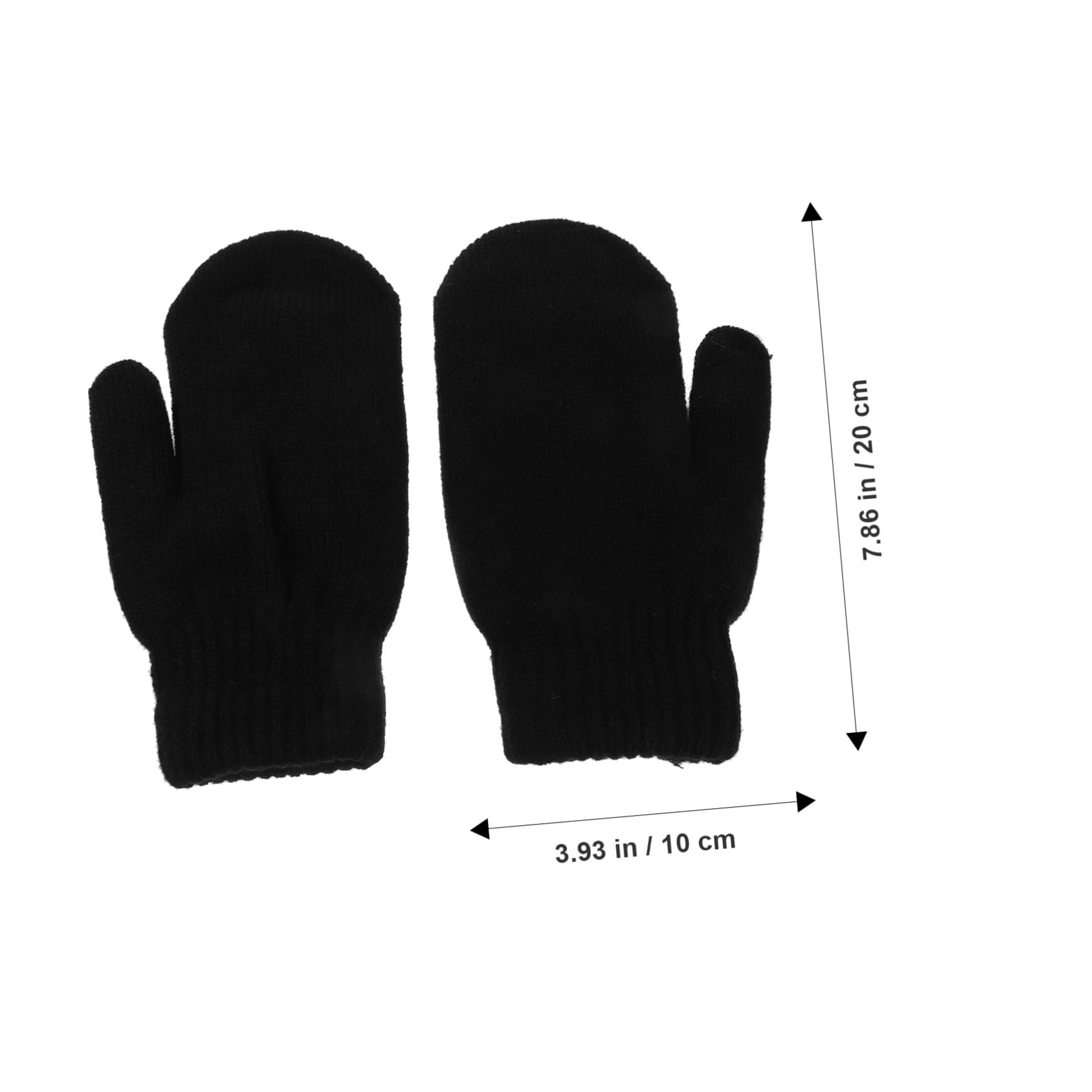 Mitones de Lana Acrílica, 3 Pares, Gruesos y Cálidos para Invierno | Acolchado Doble, Tejido Transpirable, para Trayectos y Esquí, Pensado para Niñas y Niños
