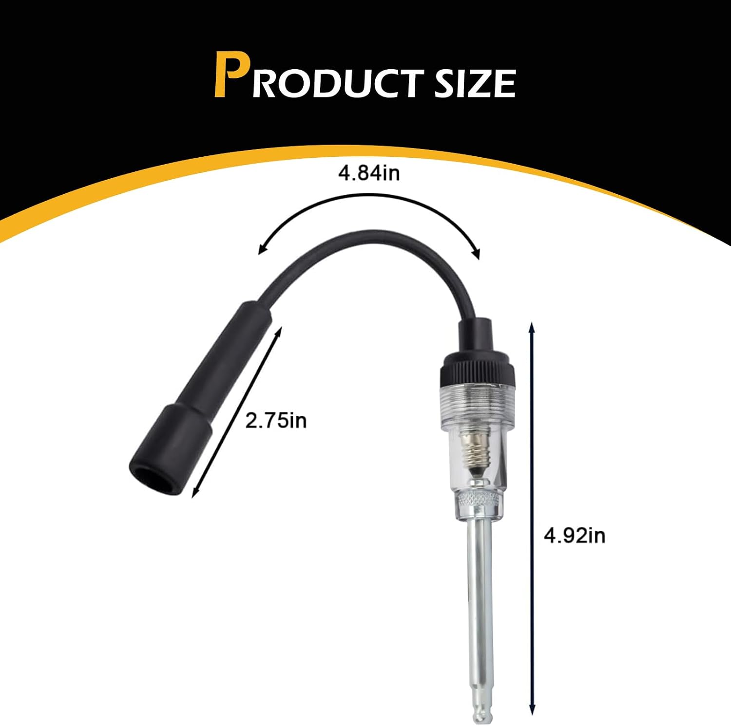 Inline Spark Plug Tester, Car Engine Straight Boot Ignition Tester Light, Small Armature Diagnostic Detector Tool, for Automotive, Motorcycles, Lawnmower, Motorcycles, Internal External Engine