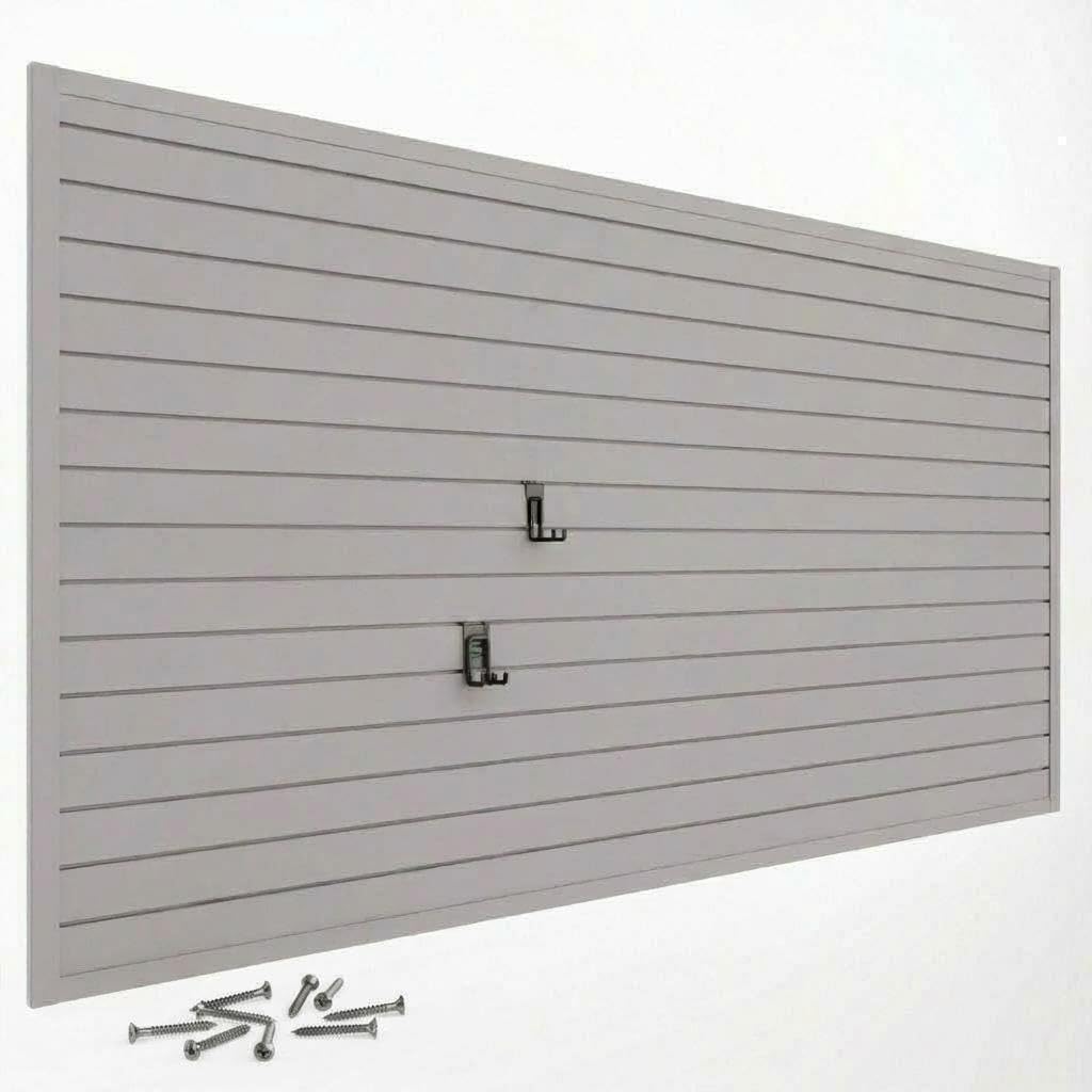 Slat Wall Panels, 4'X8' Garage Slat Wall Panels Organizer,Wall Mount Slat Wall Storage Systems for Workshop Organization