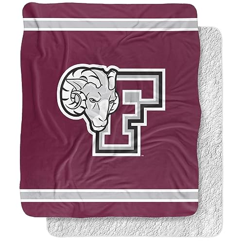 Fordham University Blanket, 50"x60" Primary Logo, Silky Touch Sherpa Back Super Soft Throw Blanket