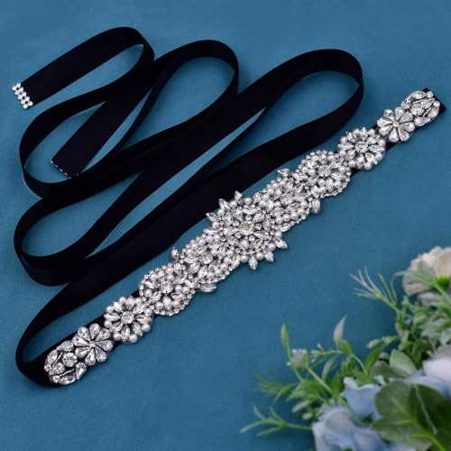 Rhinestone Bridal Belt Pearl Crystal Wedding Dress Belt Elegant Prom Gowns Accessories3
