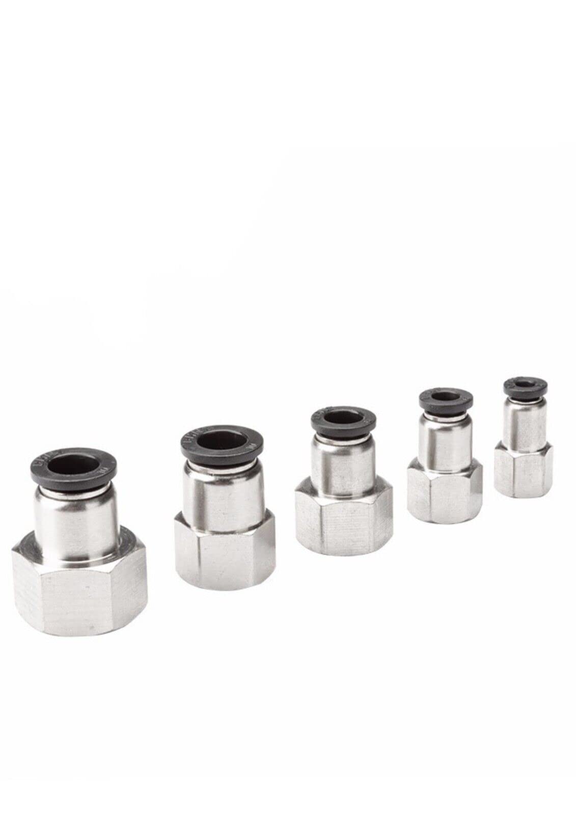 Women's Silver Uk Celtd Bsp Thread Metric Push Fit Pneumatic Water & More (Pcf 4Mm-M5)
