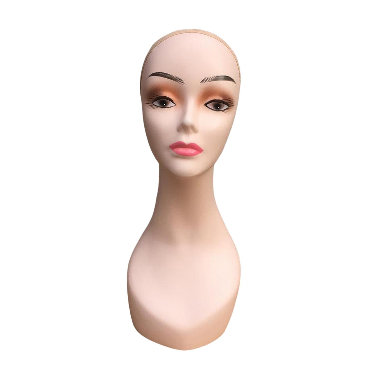 UJEAVETTE® Women Bald Mannequin Head Durable Wig Holder for Headwear Hairpieces Glasses Style B-picture-42