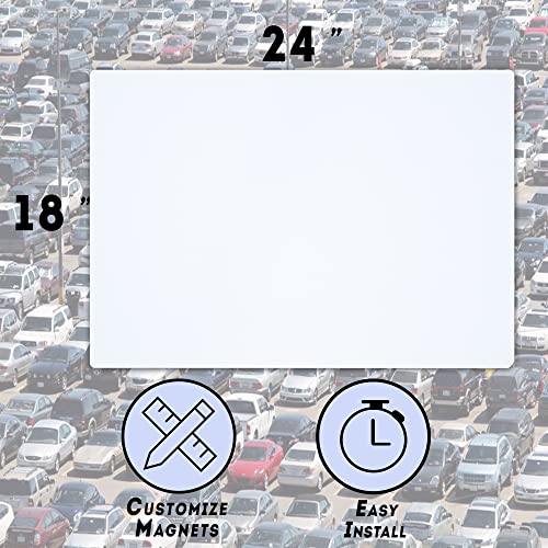 Image of 2 Pack of Blank Magnets with Rounded Corners, Blank Car Magnet Set - Magnet for Commercial or Marketing Vehicles /Cars to Advertise Business, Company Logo, and Prevent Car Scratches & Dents (18x24)