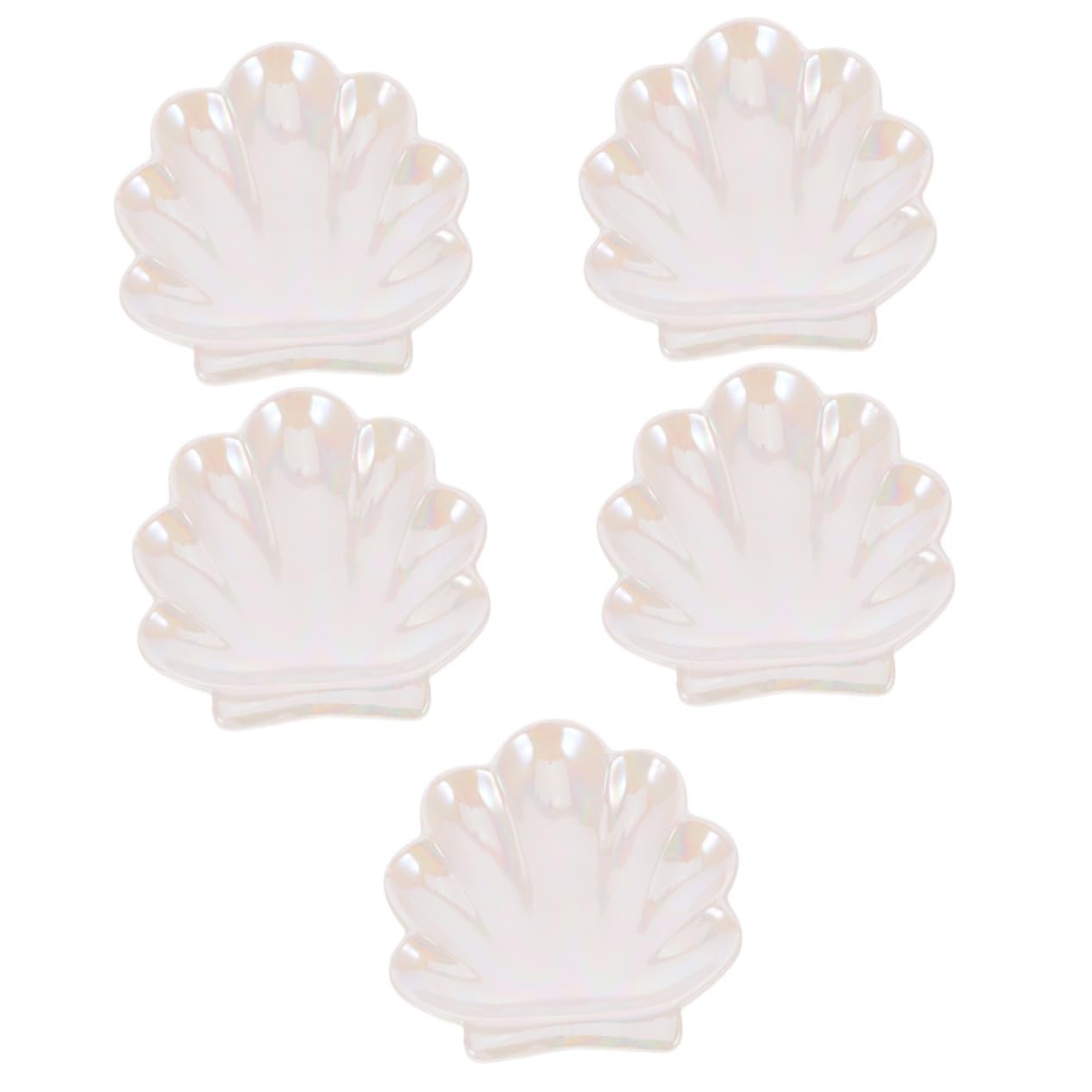 Alipis 5st Schmuck Tablett Aufbewahrungsschale Für Schmuckringe Schmuck-organizer Schmuck-schmuck-tablett Ringspeicherplatte Keramikschale in Muschelform Ringschale Weißes Porzellan