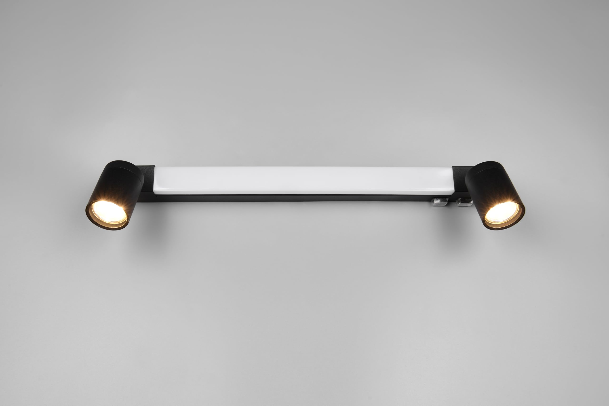 Trio Leuchten LED Badezimmer Wandleuchte Enrico 281470332, Metall Schwarz matt, 6.5 Watt LED, exkl. 2x GU10, Lichtfarbe einstellbar