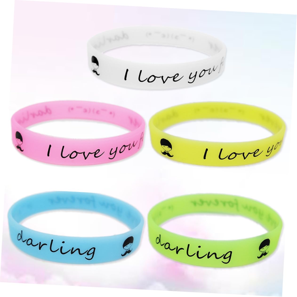 YARNOW 75 Pz braccialetto luminoso braccialetti in silicone personalizzati bagliore nei braccialetti scuri Braccialetti per promuovere un'organizzazione o un'attività polsiera maggiore