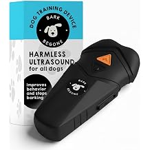 Ultrasonic Dog Bark Deterrent & Behavior Corrector - Stop Barking, Jumping, Aggression Without Yelling - Just Point & Press! Backed by Kevin Harrington from Shark Tank Black Rechargeable