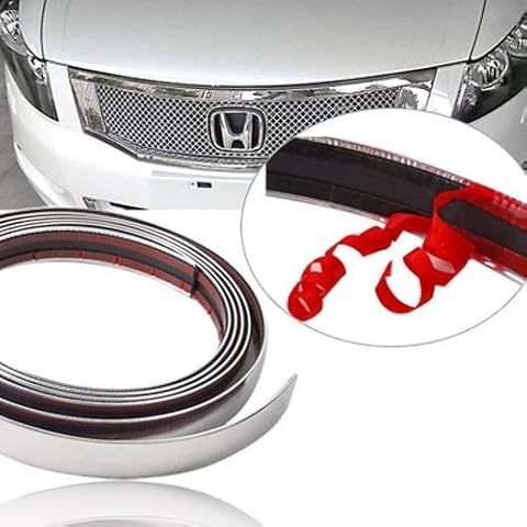 SILVER CHROME CAR STYLING MOULDING STRIP TRIM SELF-ADHESIVE 20mm (2cm) x15m Cover