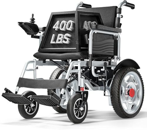Electric Wheelchair, Electric Wheelchair for Adults, Foldable All Terrain Power Wheelchair, 15 Miles Long Travel Range, 500W Dual Motors, Lightweight Mobility Chair for Seniors - Indoor/Outdoor