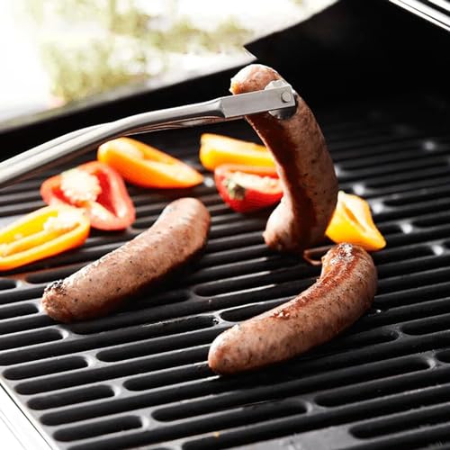 Pinça giratória de salsicha para churrasco, pinças de aço inoxidável, pinças de cozinha para cozinha