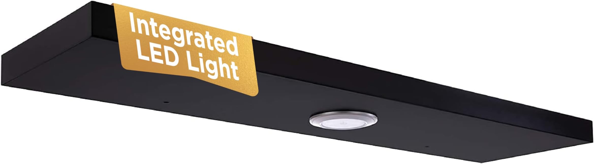 Stockholm Aberg LED Light Floating Shelf, Modern Wall Shelves with Touch-Activated Lights, Ideal for Home Decor, 36", Black, Pack of 1